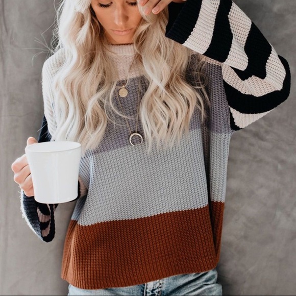 ✨LAST ONE✨Mixed stripe sweater tunic - Picture 3 of 6